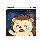 花火ハリネズミのきらきらナイト@SFW（個別スタンプ：5）