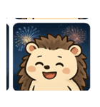 花火ハリネズミのきらきらナイト@SFW（個別スタンプ：6）