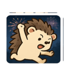 花火ハリネズミのきらきらナイト@SFW（個別スタンプ：11）