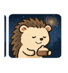 花火ハリネズミのきらきらナイト@SFW（個別スタンプ：14）
