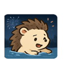花火ハリネズミのきらきらナイト@SFW（個別スタンプ：16）