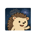 花火ハリネズミのきらきらナイト@SFW（個別スタンプ：17）