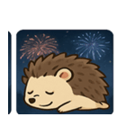 花火ハリネズミのきらきらナイト@SFW（個別スタンプ：18）