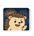花火ハリネズミのきらきらナイト@SFW（個別スタンプ：19）