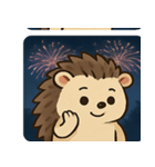 花火ハリネズミのきらきらナイト@SFW（個別スタンプ：21）