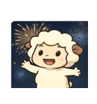 花火ヒツジのふわもこナイト@SFW（個別スタンプ：1）