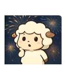 花火ヒツジのふわもこナイト@SFW（個別スタンプ：4）