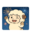 花火ヒツジのふわもこナイト@SFW（個別スタンプ：24）