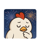 花火ニワトリのわくわくナイト@SFW（個別スタンプ：3）