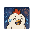 花火ニワトリのわくわくナイト@SFW（個別スタンプ：5）