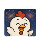 花火ニワトリのわくわくナイト@SFW（個別スタンプ：6）