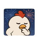 花火ニワトリのわくわくナイト@SFW（個別スタンプ：7）