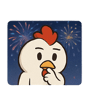 花火ニワトリのわくわくナイト@SFW（個別スタンプ：8）