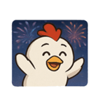 花火ニワトリのわくわくナイト@SFW（個別スタンプ：9）