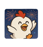 花火ニワトリのわくわくナイト@SFW（個別スタンプ：10）