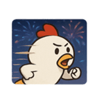 花火ニワトリのわくわくナイト@SFW（個別スタンプ：13）