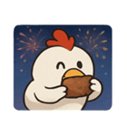 花火ニワトリのわくわくナイト@SFW（個別スタンプ：14）