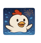 花火ニワトリのわくわくナイト@SFW（個別スタンプ：16）