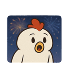 花火ニワトリのわくわくナイト@SFW（個別スタンプ：22）