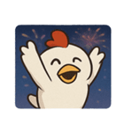 花火ニワトリのわくわくナイト@SFW（個別スタンプ：25）