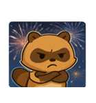 花火タヌキのわくわくナイト@SFW（個別スタンプ：2）