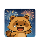 花火タヌキのわくわくナイト@SFW（個別スタンプ：18）