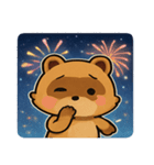 花火タヌキのわくわくナイト@SFW（個別スタンプ：19）