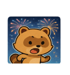 花火タヌキのわくわくナイト@SFW（個別スタンプ：22）