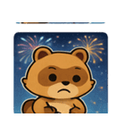 花火タヌキのわくわくナイト@SFW（個別スタンプ：25）