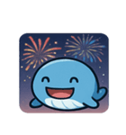 花火クジラのドリーミーナイト@SFW（個別スタンプ：1）