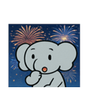 花火ゾウのドリーミーナイト@SFW（個別スタンプ：4）