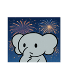 花火ゾウのドリーミーナイト@SFW（個別スタンプ：7）