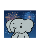 花火ゾウのドリーミーナイト@SFW（個別スタンプ：8）