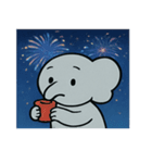 花火ゾウのドリーミーナイト@SFW（個別スタンプ：15）