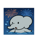花火ゾウのドリーミーナイト@SFW（個別スタンプ：16）
