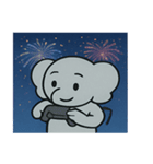 花火ゾウのドリーミーナイト@SFW（個別スタンプ：28）