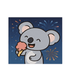 花火コアラのほっこりナイト@SFW（個別スタンプ：18）