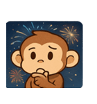 花火サルのわくわくナイト@SFW（個別スタンプ：4）