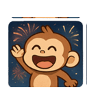 花火サルのわくわくナイト@SFW（個別スタンプ：7）