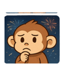 花火サルのわくわくナイト@SFW（個別スタンプ：8）