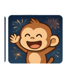 花火サルのわくわくナイト@SFW（個別スタンプ：10）