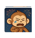 花火サルのわくわくナイト@SFW（個別スタンプ：21）