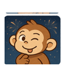 花火サルのわくわくナイト@SFW（個別スタンプ：24）