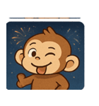 花火サルのわくわくナイト@SFW（個別スタンプ：28）