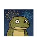 花火コモドドラゴンのゴージャスナイト@SFW（個別スタンプ：3）