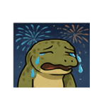 花火コモドドラゴンのゴージャスナイト@SFW（個別スタンプ：5）