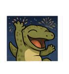 花火コモドドラゴンのゴージャスナイト@SFW（個別スタンプ：7）