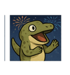 花火コモドドラゴンのゴージャスナイト@SFW（個別スタンプ：10）