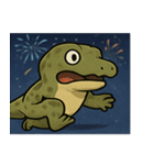 花火コモドドラゴンのゴージャスナイト@SFW（個別スタンプ：12）