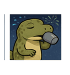 花火コモドドラゴンのゴージャスナイト@SFW（個別スタンプ：14）